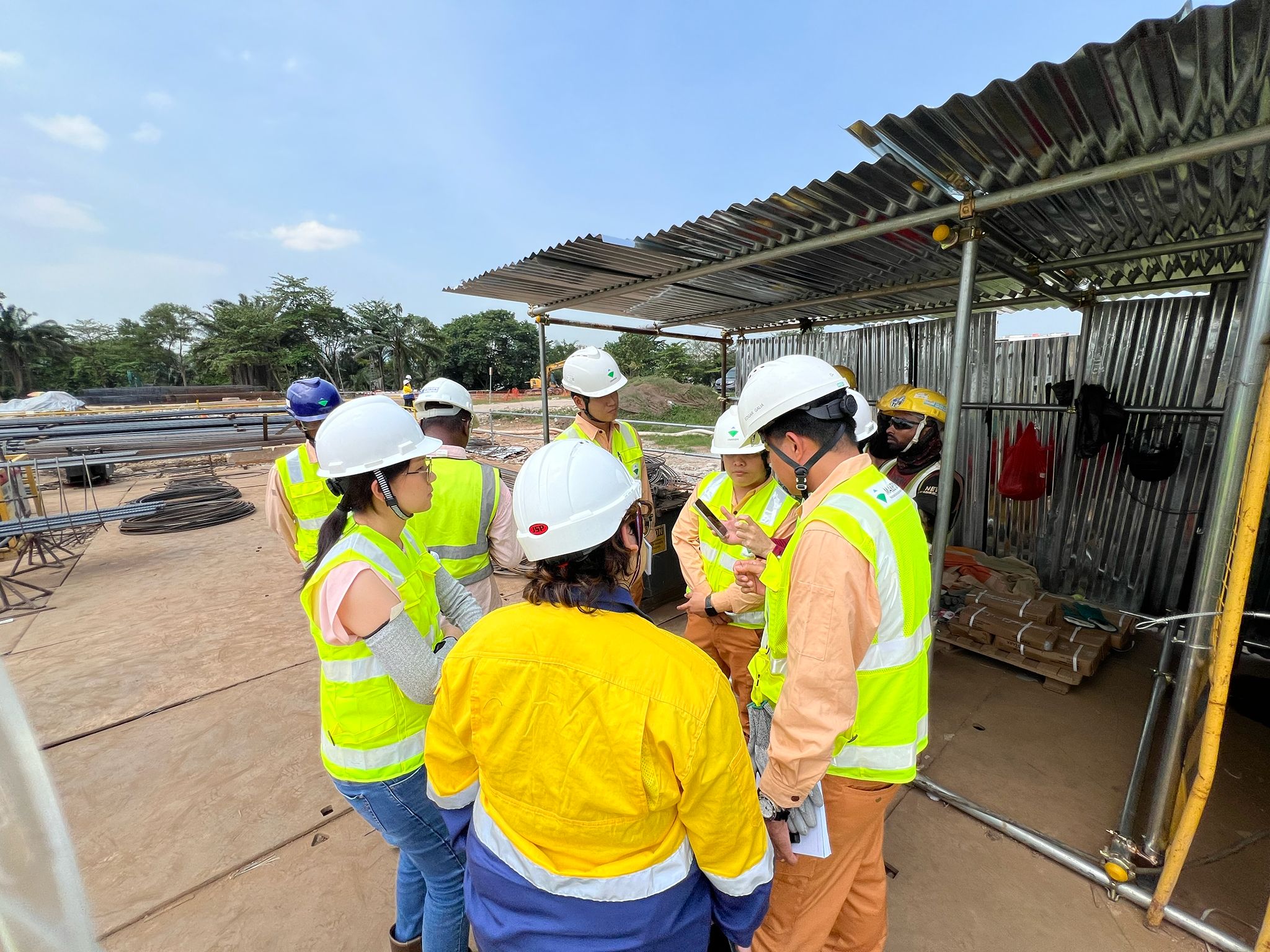 Daily coordination with the site team
