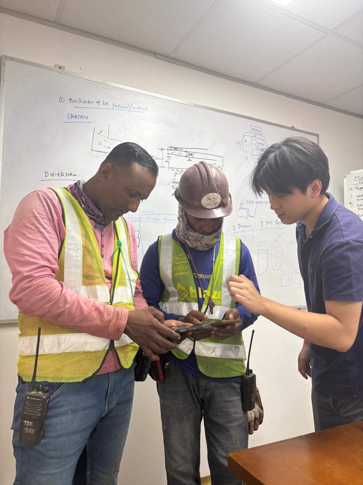 Onboarding site crews onto the Pylon app