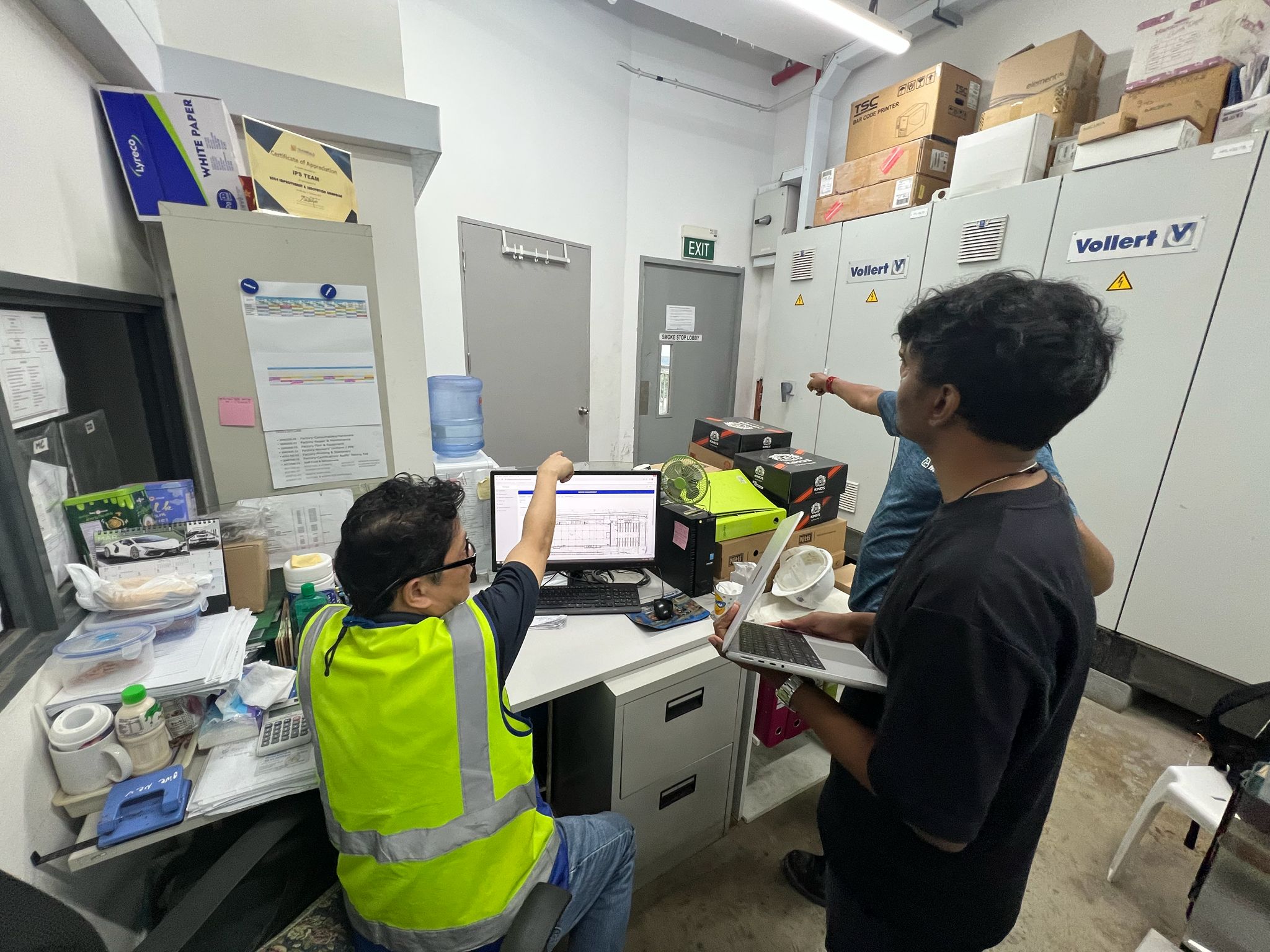 Precast production control room