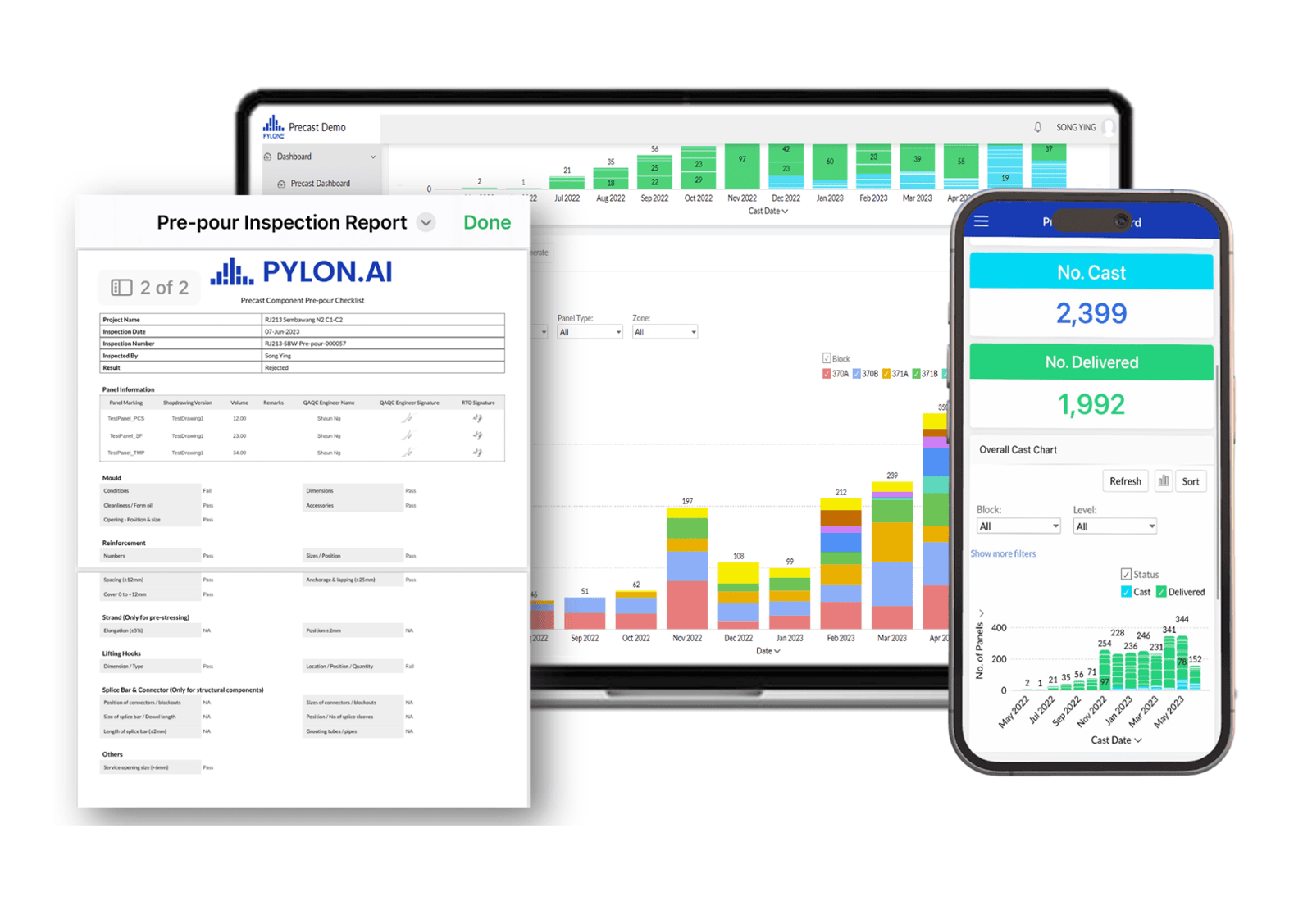 Real-time digital inspection records for efficient sharing